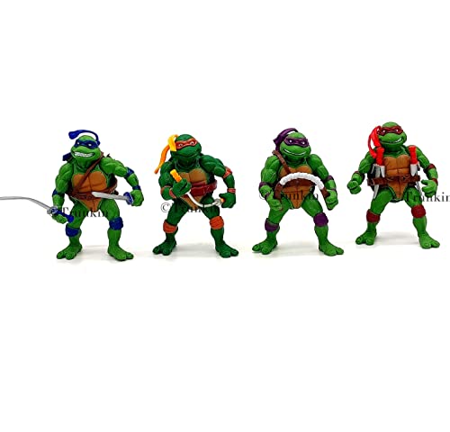 Image of Trunkin Rubber Turtle Mike Raph Leo Don(Multicolor) Figure Figurine 4pcs