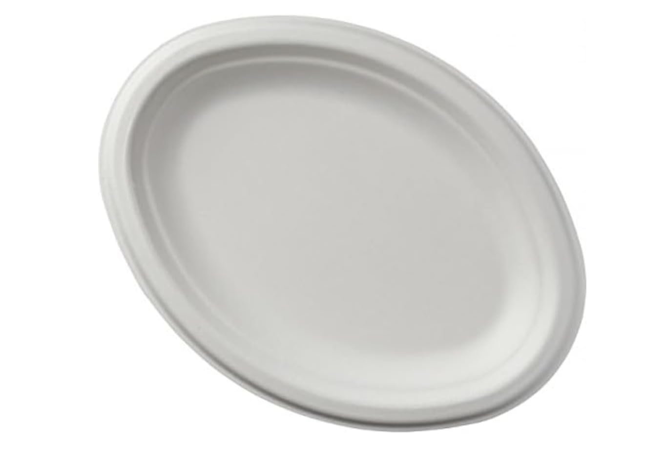 Piatto in POLPA di CELLULOSA Ovale Bianco CM. 26X20 (500)