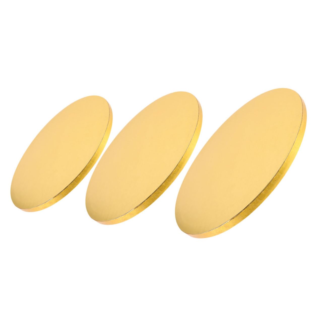 CIYODO 3Pcs Round Cake Board Cake Drum for Mousse Dessert Display Smooth Surface Lightweight Portable for Birthdays Weddings