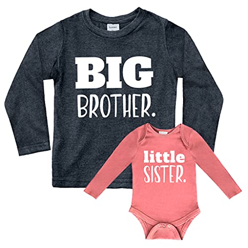 Image of Unordinary Toddler Big Brother Little Sister Outfits brother sister Sibling Matching Baby Newborn Girl Set
