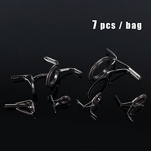 image for Anglerbasics Fishing Rod Guides Sets Tip Repair Kit DIY Building Rod P