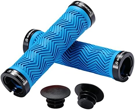 Boenoea Bike Grips, Double Lock on Bicycle Handlebar Grips Non-Slip for Cycling MTB BMX Mountain Bikes