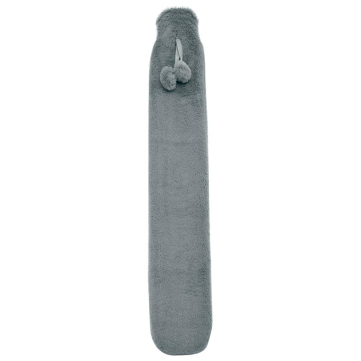 52 x 9,5 cm Lange Wärmflaschentasche, grau, Abnehmbarer Bezug, extra Lange Gummi-Wärmflasche, Taille, Hand, Fußwärmer, CC-H-1000 ml