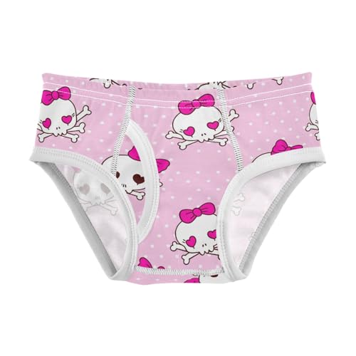 CHIFIGNO Boy Briefs Cute Skulls Pink Toddler Boys Underwear Printed Cotton Briefs Underwear