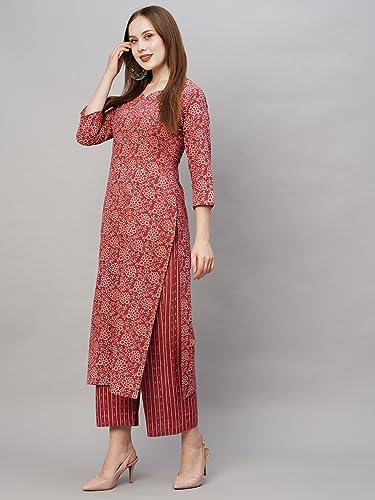 Image of ANNI DESIGNER Women Kurta with Pant |Material: cotton blend