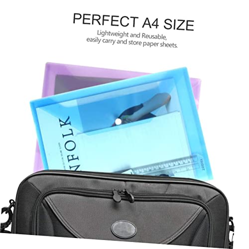 Ciieeo 12 peças porta-arquivos A4 Envelopes bolsa para documentos, envelope colorido, pasta de envel