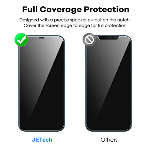 Image of JETech Full Coverage Tempered Glass Screen Protector Guard for iPhone 12 Pro Max with Easy Installation Tool, Case-Friendly, HD Clear, 3-Pack