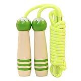 Jump Rope Kids, 8.5ft Adjustable Cotton Skipping Rope with Wooden Handle for Boys and Girls Fitness