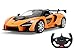 Jamara McLaren Senna 403119 - Coche teledirigido (2,4 GHz, 1:14-RC, licencia oficial, hasta 1 hora de tiempo de conducción, aprox. 11 km/h, luz LED, apertura manual