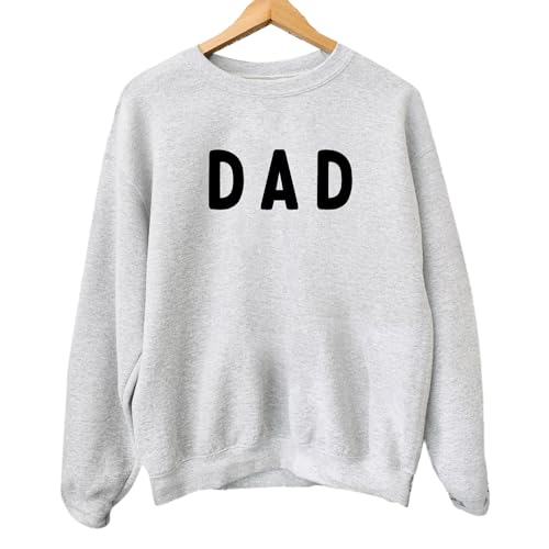 Dad Long Sleeve Crewneck Sweatshirt Dad Letter Print Graphic Shirts Pullover Tops, Daddy, Dada sweatshirt Multi Colors