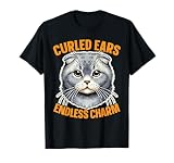 Scottish Fold Cat Kitty Lover Animal Pet Kitten Meow. Este abalorio sin fin de orejas rizadas es para un propietario de pliegues escoceses que disfruta abrazando a su gato plegable escocés. Una bonita ropa plegable escocesa para que un susurrador de gatos lo use mientras juega con tu gato.