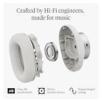 Cambridge Audio Melomania P100 SE - Wireless Kopfhörer, Bluetooth mit ANC, Hi-Fi Sound, bis zu 100 Std Akku, wechselbarer Akku, Gaming-Modus, Case - Weiß – Ansicht 2