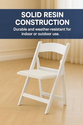 Image of BTEXPERT Set of 16,Resin Folding Chair Vinyl Padded Seat Weight Capacity Indoor Outdoor Lightweight Set for Home Event Party Picnic Kitchen Dining Church School Weddings