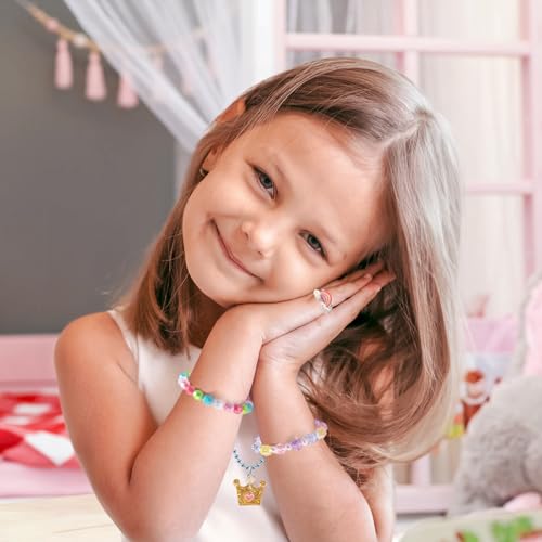 BeAndge Play Jewelry for Little Girls, Kids Necklaces Rings Bracelets Set for Toddler Girl, Princess Dress Up Accessories Costume Jewelry 3 4 4-6 6-8 Year Old Return Gifts Toddler Girl Toys