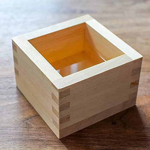 Tikusan Wooden Sake Cups Masu Japanese Hinoki Wood Sake Box Made In Japan (6.1 Fl Oz(1Go)) #TOP6