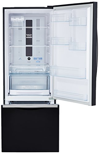 Image of Hitachi 466 L 3 Star ( 2019 ) Rating Frost Free Standard Double Door Refrigerator (R-B500PND6 - GBK, Glass Black, Inverter Compressor)