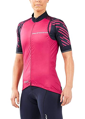 Chaleco ligero de mujer 2XU rosa virtual con visibilidad light beams