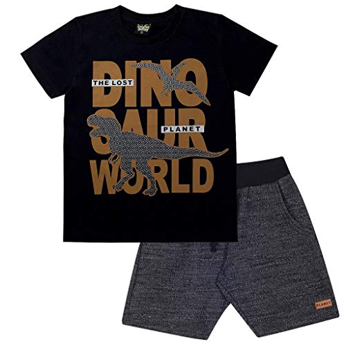 Conjunto Infantil Masculino Dino World Mescla - Tileesul