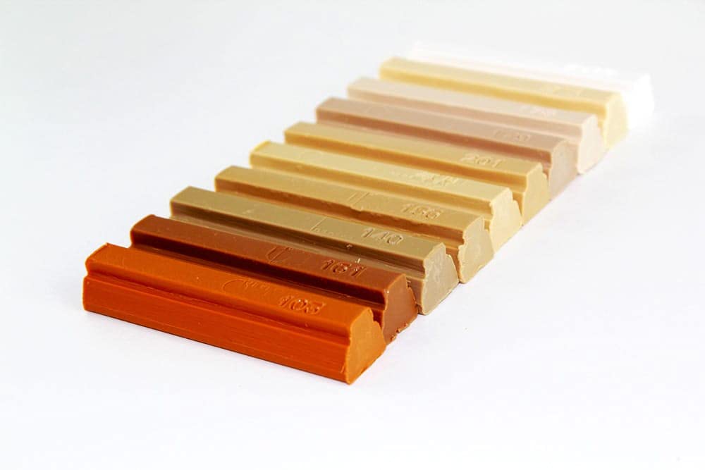 Konig Soft Wax Furniture Repair Filler Sticks Set (972 - Light Wood Shades)