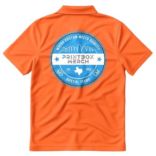 Custom Polo Shirts for Men, Add Any Logo or Text, Mens Polo Shirts Perfect for Golf, Work, Leisure, Short Sleeve Shirt3