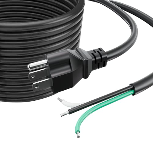 9.84FT Heavy Duty 12 Gauge 3 Prong Power Supply Replacement Cord,12 AWG 3 Conductor Replacement Cable for Power Tools and Appliances Compatible with 110V, 115V, 120V Electrical Devices