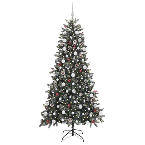 Árbol de Navidad artificial de 210 cm verde sin caída de hojas para salón 4
