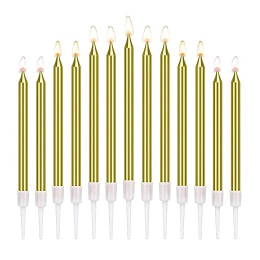 50 velas de cumpleaños con portavelas para decorar tartas de cumpleaños