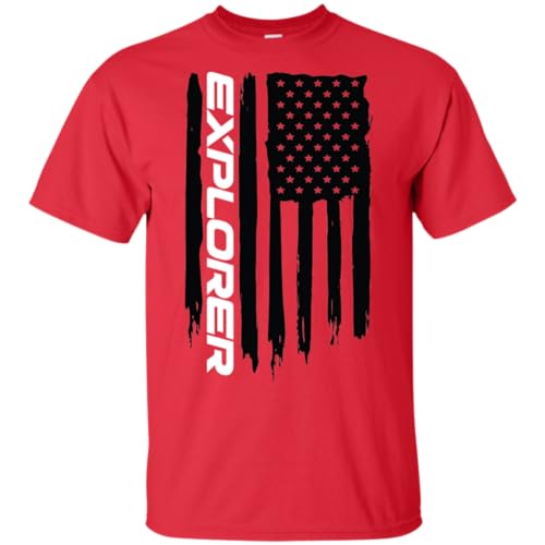 WheelSpinAddict Men's Explorer American Flag T-Shirt2
