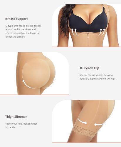 Image of FeelinGirl Fajas Colombianas Shapewear for Women Tummy Control BBL Stage 2 Post Surgery Compression Body Shaper