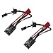 Hobbypower Rc 10a Brushed ESC Motor Speed Controller 1/16 18 24 Car Boat Tank W/o Brake(Pack of 2 Pcs)