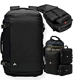 + Zermatt - HØRN Mochilas de Viaje cabina avión para equipaje de mano de 35L, Unisex de 50x30x20. Travel backpack para Portátil de 15'-17'. Mochila al vacío Hombre Mujer (ATMOS + SET 4 COMPRESOR+)