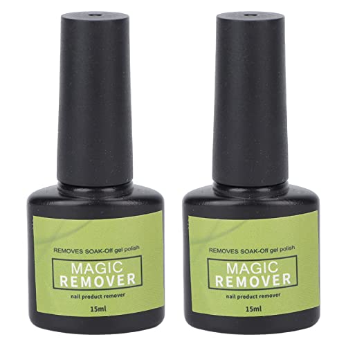2 Pieces 15 Ml Nail Polish Remover Gel Removes Nail Polish Quickly, Gently, Low Odor Gel Nail Polish Remover, Beginners, Suitable for Nails, Acrylic Nails