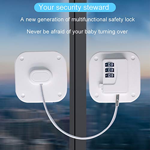 Child Safety Locks, Proofing Cabinet Locks, Password Locks For Drawers/Fridge/Dishwasher/Cupboard/Closet/Oven, Adhesive No Drilling(White) #TOP1