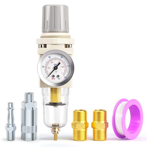 Image of TAILONZ 1Pc 1/4" BSP Air Filter Regulator Combo AW2000-02 with Gauge