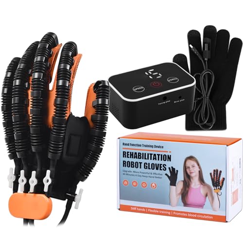 JBMBHC Rehabilitation Robot Gloves for Stroke Recovery Hemiplegia Finger Hand Function Rehabilitation Therapy Arthriti Glove (Left Hand S)