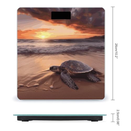 Balanza Digital de Baño Sea Turtle Sunset de Plataforma Amplia miniatura 2
