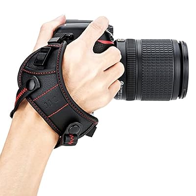 JJC Deluxe Microfiber Camera Hand Strap, Secure Padded Camera Holder Wrist Strap for Canon Nikon Sony Fujifilm Olympus DSLR and Mirrorless, Must Have Photography Accessories for Photographers