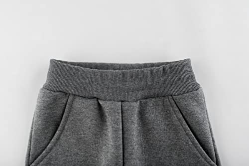 Meufam Toddler Boys Solid Color Cotton Active Jogger Pants,Kids Cartoon Sweatpants Casual Lounging Bottoms3