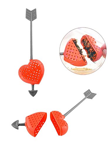 kamiustore Infusore tè a Forma di Cuore - Filtro per tè Tisane ed infusi in Foglie
