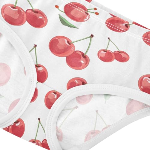 Wusikd Cherry Girls' Underwear Cotton Girls Briefs Soft Toddler Underwears 2T4