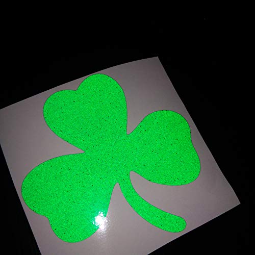 CUSHYSTORE 2" Green 3-Leaf Shamrock Clover Decals Sticker Vinyl Reflective for Hardhat Car Laptop Phone 6 Packs - Thumbnail 3