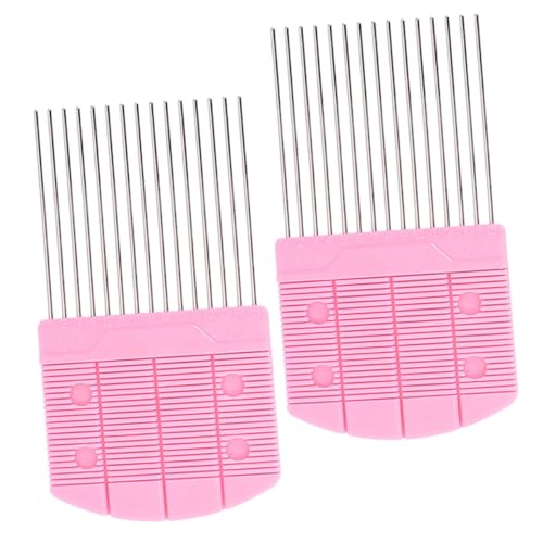 HIAKDOFT 2 Stück Teiliges Paper Quilling Kamm Metall und Kunststoff Tragbares DIY Bastelwerkzeug für Papierquilling Mustererstellung Sanft zu Papier für Anfänger und Kreative Papierkunst