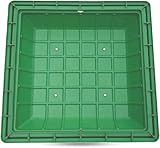 Set di Copri tombini Invisibili in Resina - Copri tombini ecologici per parchi e Giardini, Diverse Dimensioni e Forme (Quadrato 70x70 cm / 27,5x27,5 Pollici)