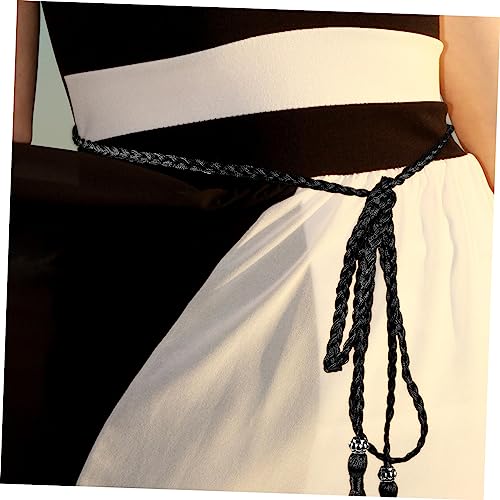 VALICLUD 5pcs Women Woven Waist Belts with Tassel Casual Decorative Waist Rope for Dresses Skirts Jeans Fashion Accessory in Multiple Colors3
