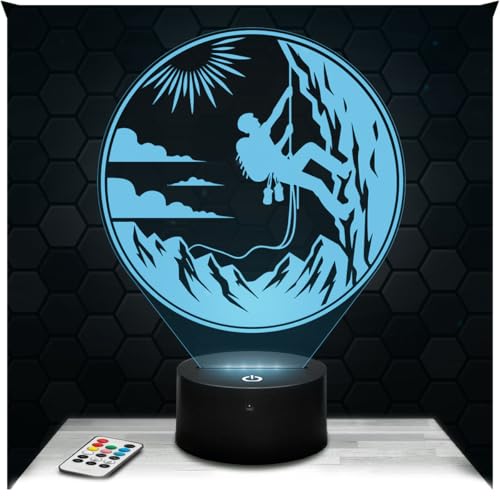 Lampephoto.fr - Lampe 3D Escalade Sport Physique, Veilleuse Tactile Led, Effet Hologramme 3D, Idée Cadeau Noël Anniversaire Homme Femme, Objet décoration chambre