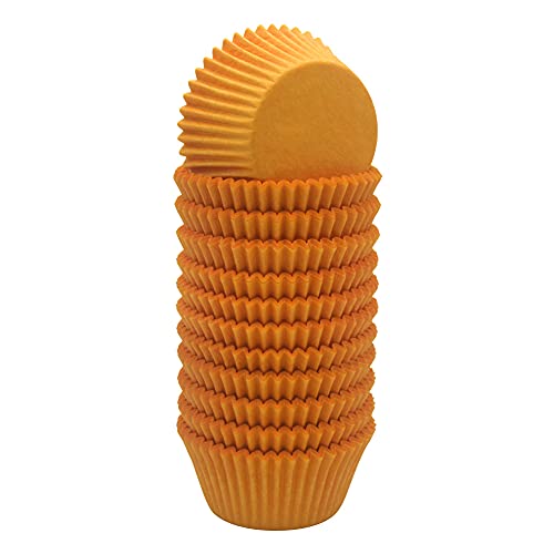Huaswan Orange Cupcake Liners Standard Greaseproof Paper Baking Cups, 300-Count