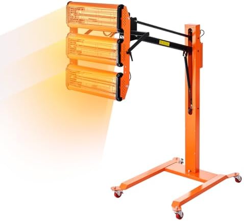 DATOU 1000W Shortwave Infrared Paint Curing Lamp With Timer & Adjustable Stand (110V)
