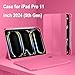 ZryXal iPad Pro 11 Inch Case (M5) 2025/ (M4) 2024 (Model: A2836/A2837/A3006), Trifold Stand Smart Cover with Pencil Holder and Soft TPU Back, Auto Wake/Sleep (Peach Red)
