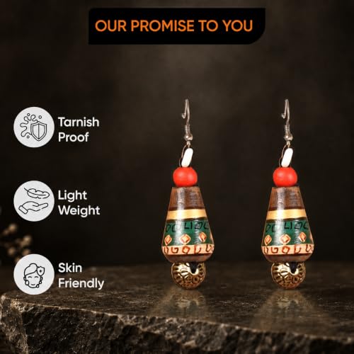 Image of Handcrafted Bohemian & Ethnic Earrings Collection for Women - Artistic, Nature-Inspired Statement Designs in Studs, Drops & Chandeliers