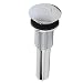 DECOLAV 9298-CP Push Button Closing Umbrella Drain without Overflow, Polished Chrome